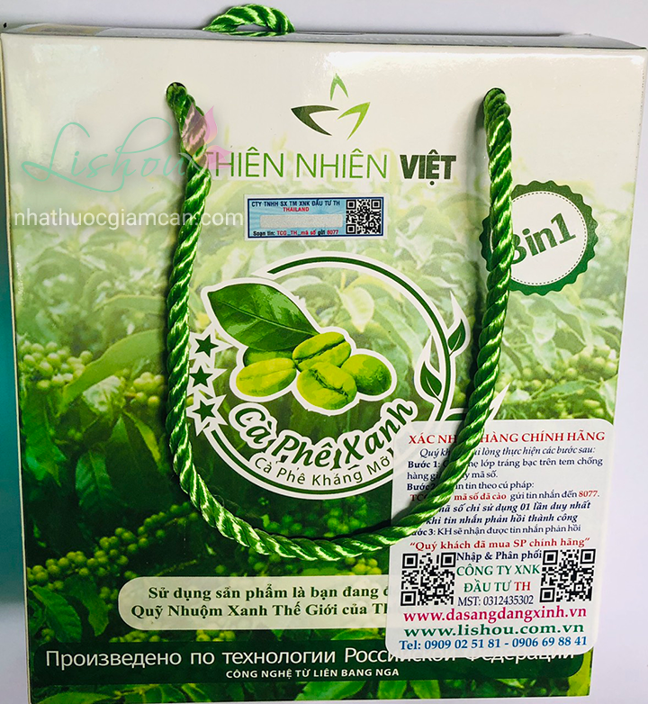 Cà phê xanh giảm cân kháng mỡ Thiên Nhiên Việt 2