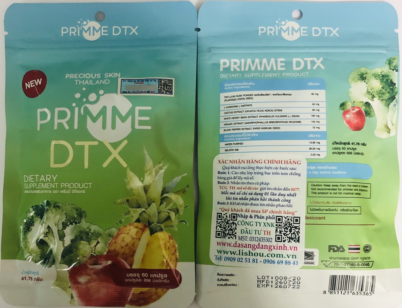 Viên giảm cân Primme DTX Thái Lan