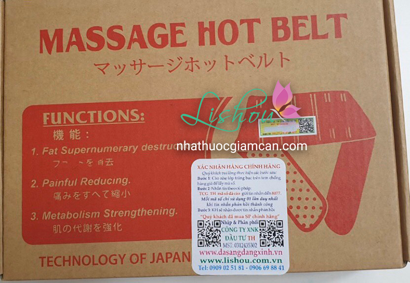 Miếng dán tan mỡ massage hot belt