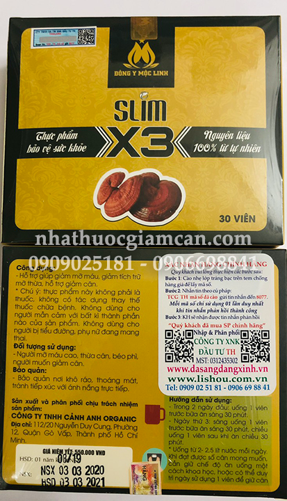 Thuốc Giảm Cân Việt Nam Slim X3 Đông Y Mộc Linh 5